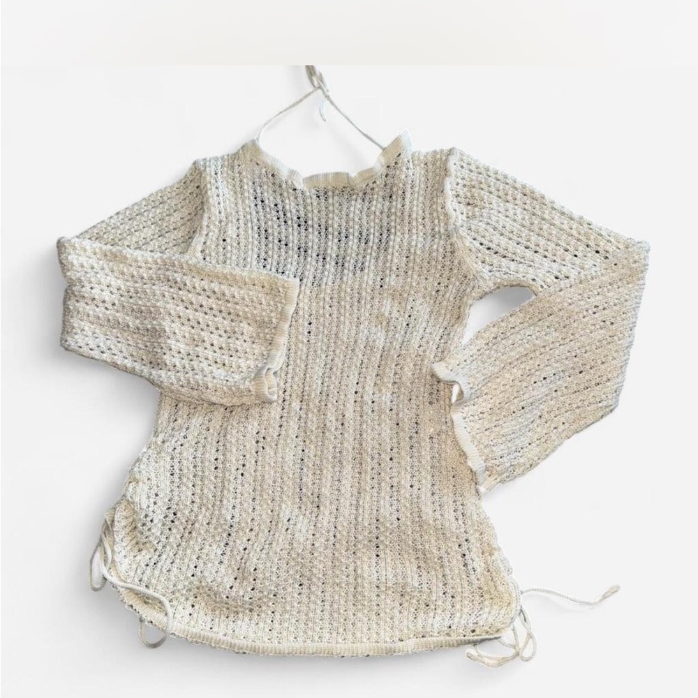Cream Knit Swimsuit Cover Up